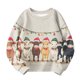 thumbnail image 4 of Blusas y camisas de manga larga con cuello redondo para niños Estampados navideños de manga larga Casual Suelto Forro polar para mayor calidez Sudadera con capucha de manga larga con cuello redondo pa, 4 of 5