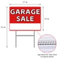 thumbnail image 4 of NVAAV 17"x13" Large Double-Sided Garage Sale Sign with Metal Stake & 6 Yellow Directional Arrow Stickers - Durable Weatherproof Corrugated Plastic Yard Sign for Outdoor Use, 4 of 5