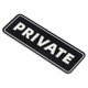 thumbnail image 1 of Uxcell Señal Privada para Puerta 9"x3" Etiqueta Adhesiva de Privacidad Instalación Fácil Color Negro, 1 of 7