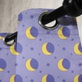 thumbnail image 3 of Ambesonne Moon Grommet Curtain, Night Sky Cartoon, 50" x 84", Lavender and Yellow, 3 of 6