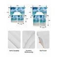 thumbnail image 6 of Blue Ocean Kitchen Curtains Sets 24 Inch Length with Valance, Beach Coastal Nature Sky Swag Valances and Tiers Curtain Set Drapes Swag Curtains for Living Room, Bathroom, Bedroom, Cafe, 6 of 6