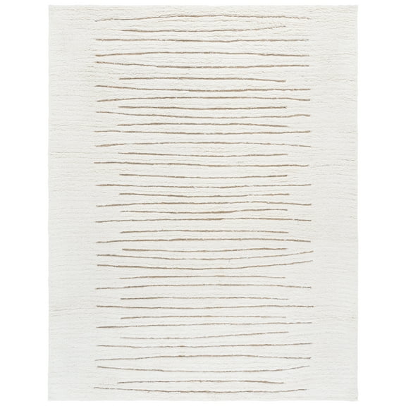 SAFAVIEH Casablanca Kadri Striped Area Rug, Natural/Ivory, 8' x 10'