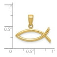 thumbnail image 2 of 14k Yellow Gold Solid Polished Ichthus Animal Sealife Fish Pendant Necklace 16x22mm Wide Pendant for Women, 2 of 2