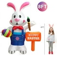 thumbnail image 4 of 8FT Easter Inflatable Decorations Standing Bunny Holding Egg and Paintbrush, Build-in LED Lights Holiday Blow Up Yard Decoration, for Easter Holiday Party, Outdoor,Garden, Yard Lawn Decor, 4 of 6