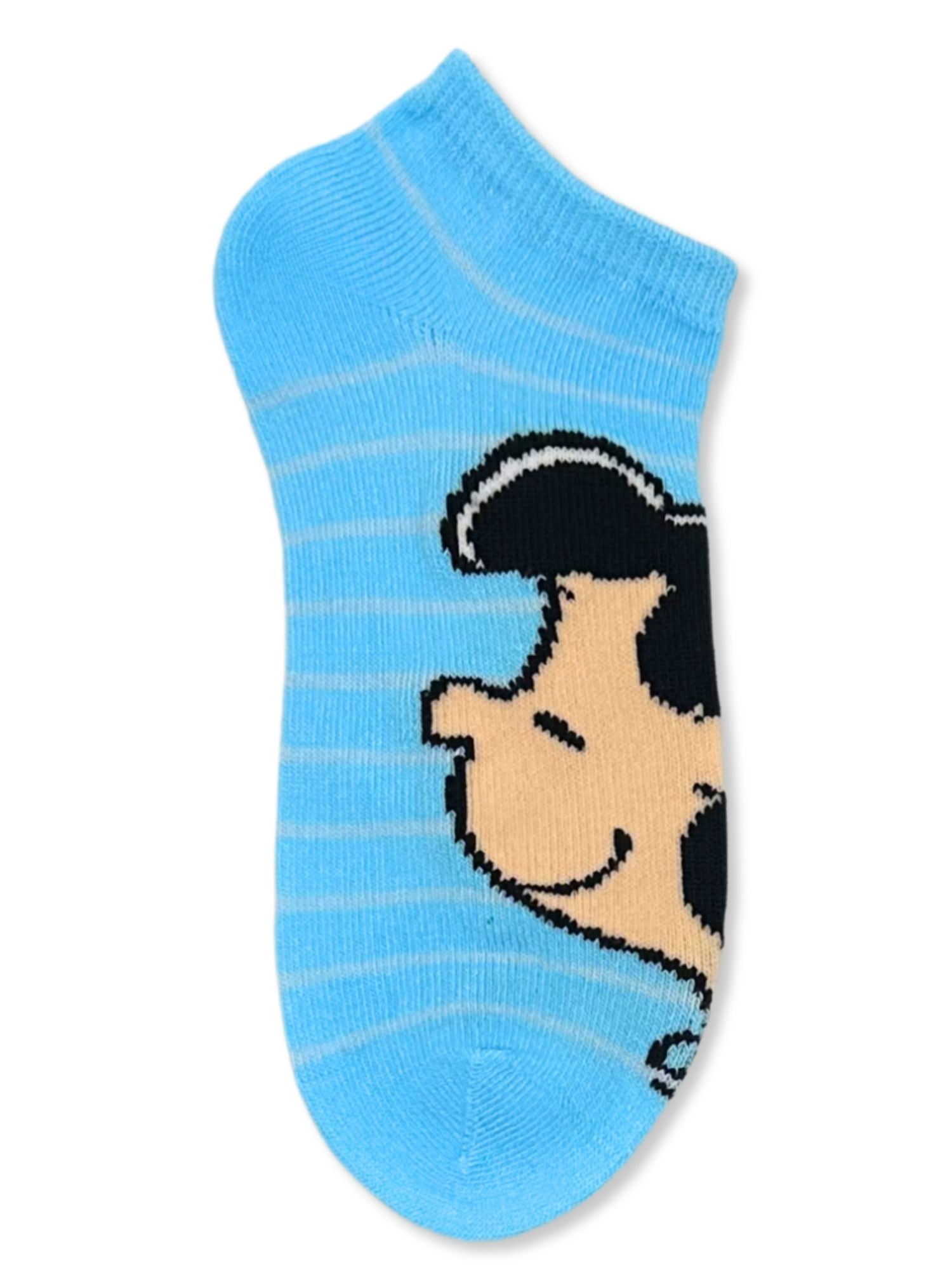Peanuts Girls No-Show Socks, 5-Pack, Sizes S/M-M/L