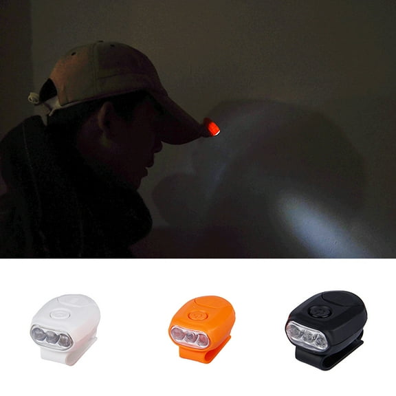 HEVIRGO Clip-on Cap Lamp LED Headlamp Cap Light 90 Degree Rotary Clip-on Fishing Hat Head Lamp Lantern