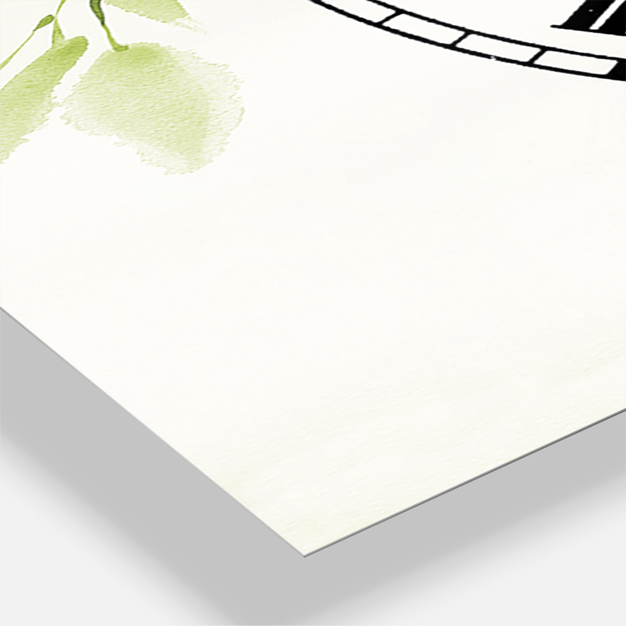 Designart 'Simplist Bamboo Leaves I' Lake House Wall Clock