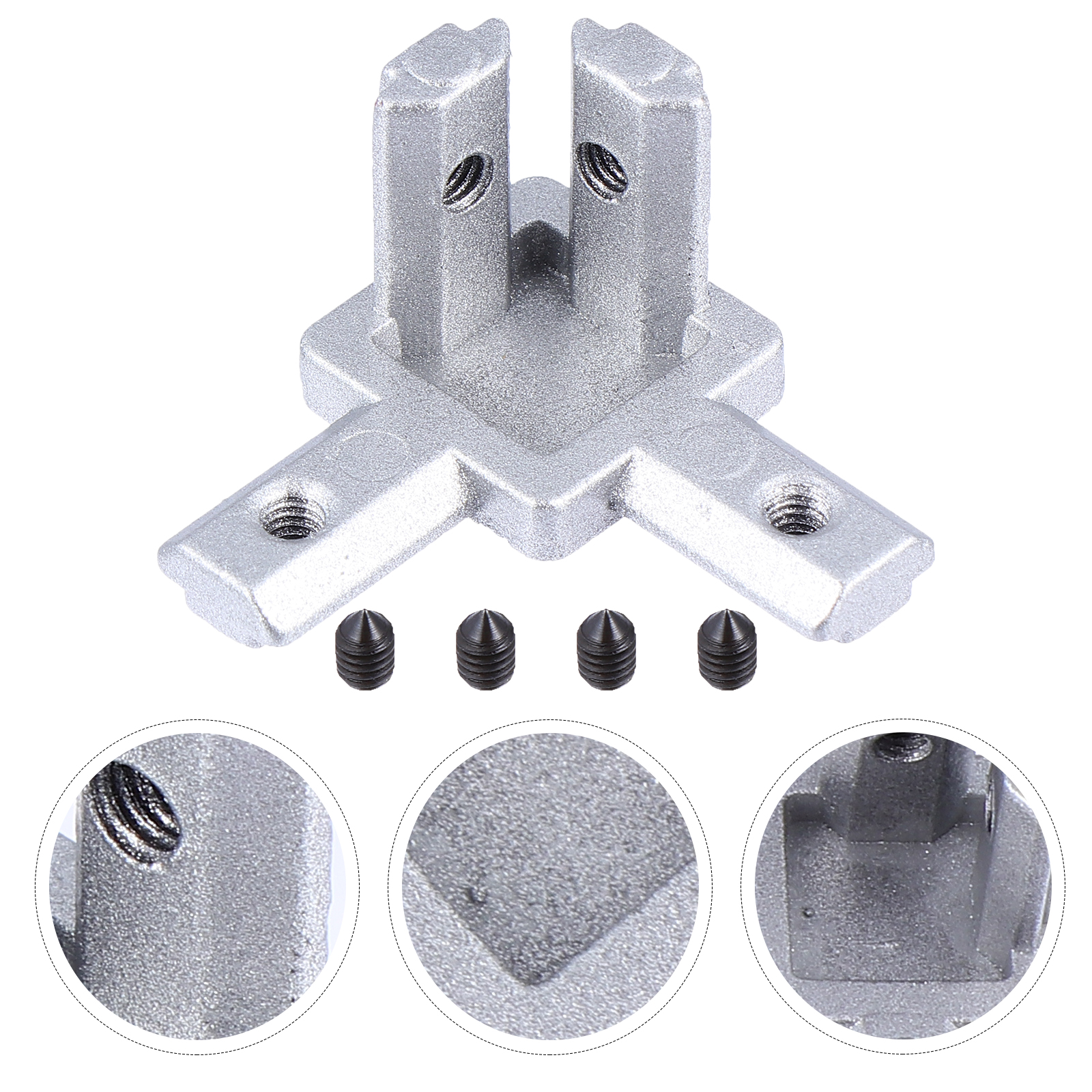 Bracket Connector Corner Profile Brackets T Slot Aluminum Metal Screw End  Way Extrusion Adjustable Shelf Parts