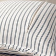 thumbnail image 3 of Unique Bargains 4 Pcs Classical Striped Throw Pillow Cover Navy Blue 16" x 16"/20" x 20", 3 of 7