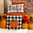 thumbnail image 2 of Parkland Collection Pumpyking Transitional Orange Throw Pillow, 2 of 5
