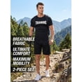 thumbnail image 3 of Men's 2-Piece Athletic Shirt/Shorts Set, Pockets, Quick Dry Breathable Gym Activewear, Running Training Fitness Basketball Football Outdoor Sports, 3 of 10