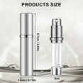 thumbnail image 2 of 2 Pcs Perfume Atomizer, Boriyuan 5ml Portable Mini Perfume Bottle Refillable Atomizer, Pocket Perfume Dispenser for Men and Women Travel (Gray + Silver), 2 of 7