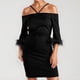 thumbnail image 2 of Vestido sexy de verano con escote cruzado y falda lápiz de un solo hombro para mujer: atractivo diseño cruzado, corte lápiz, 2 of 5