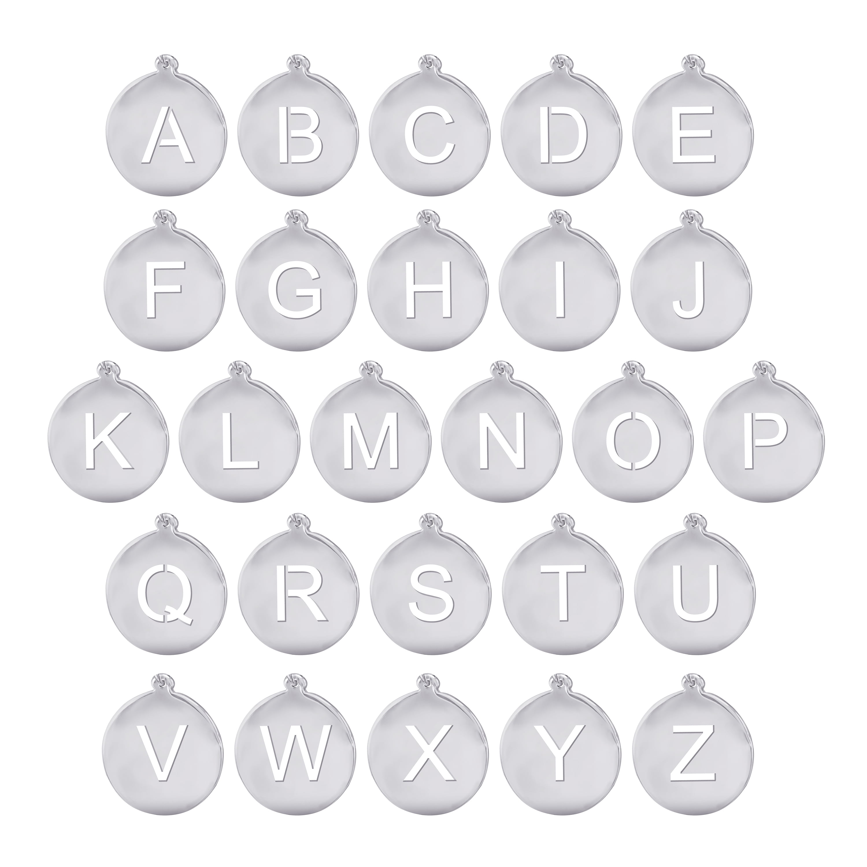 Personalized Cut Out Initial Pendant Disc in Sterling Silver or 14K Gold-Plated Sterling Silver