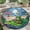 Frog and Lotus, variant on Round Rug, Sloth Soft Washable Carpet, Non-Slip Floor Mat for Living Room Bedroom Home Decor 24 Inch