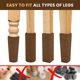 thumbnail image 3 of leyfeng 24 protectores de calcetines para patas de silla, color marrón, para suelos de madera dura, no se hacen fácilmente, 3 of 8