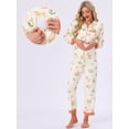 thumbnail image 2 of DARING DIVA Women's Nursing  Postpartum Button Down Long Sleeve Pajama Sets L Yellow, 2 of 7