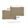 thumbnail image 4 of VHC Brands Cider Mill Standard Plaid Pillow Case, Tan, 21x30, Set of 2, 4 of 5