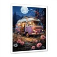 thumbnail image 2 of Designart "Alpine Camping Expedition" Landscapes Framed Wall Art - Country Purple Camping Travel Living Room Framed Canvas Art, 2 of 6