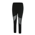 thumbnail image 7 of UVEASISHA Women High Waisted Capri Leggings Sheer Mesh Panel Breathable Yoga Pants Tummy Control Butt Lifting Workout Cropped Trousers Black M, 7 of 7