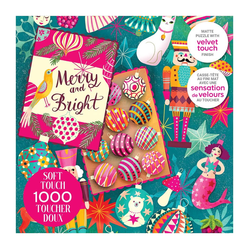 Soft Touch 1000pc - Merry & Bright Christmas Ornaments