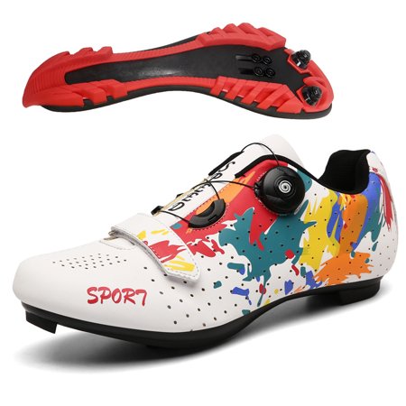 

Toyella New Arrival Road Lock Shoes Riding Shoes Men s And Women s Mountain Lock Shoes Cycling Shoes Outdoor Help Cycling Shoes White Mountain Lock 44