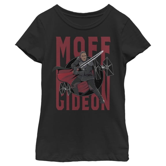 Girl's Star Wars: The Mandalorian Gideon Retrieve The Asset  Graphic Tee Black Large