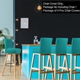 thumbnail image 2 of PiccoCasa Stretch Spandex Bar Stool Cover for Short Back Chair Turquoise 4, 2 of 8