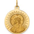 thumbnail image 5 of 14K Yellow Gold Matka Boska Medal Charm (25 X 19) Made In United States xr655, 5 of 6