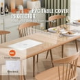 thumbnail image 2 of KFFKFF Clear PVC Table Cover, Dimensions 42 x 96 Inch with 1.5 mm Thickness, Rectangular Desk Mat, Water-Resistant and Simple to Clean, Ideal for Office, Dining Room, Dresser or Night Stand, 2 of 9