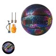 thumbnail image 2 of Soidarity Baloncesto holográfico que brilla intensamente, baloncesto reflectante, juego nocturno, baloncesto con bomba de inflado para cancha de Deportes y aire libre Soidarity OD005013-00, 2 of 6