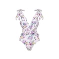 thumbnail image 3 of Aayomet Womens Plus Size Swimsuit Solid Crinkle One Piece Swimsuit,Purple S, 3 of 4