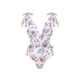 thumbnail image 3 of Gibobby Trajes de Baño Mujer Completos Traje de baño de 1 pieza para mujer + 1 pieza para cubrirse Traje de baño de dos piezas con estampado vintage Mono(Morado,CH), 3 of 4