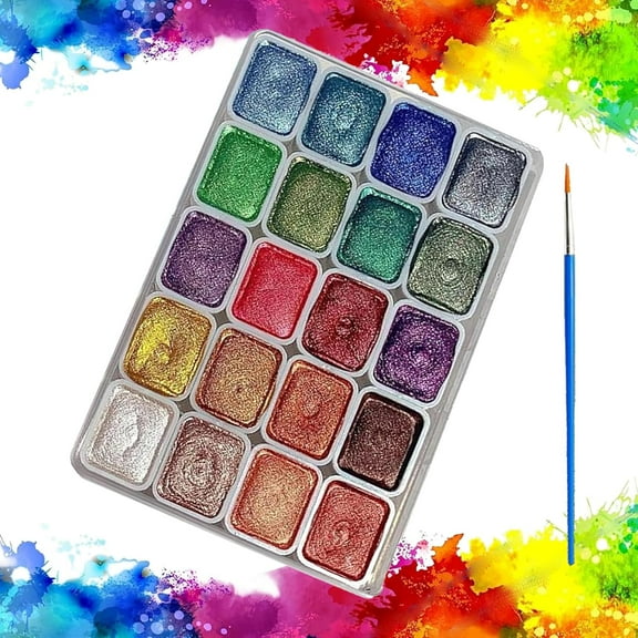 Forestry Paint, Shifting Watercolor Painting Set, 20 Colors Shimmer Watercolor Paints, Forestry Watercolor Paint, Forestry Shifting Watercolor Painting Set, Metallic Watercolor Paint Set