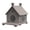 Grey, variant on FICARTS Indoor/Outdoor Cat House, Weather-Resistant Pet Shelter with Elevated Base, Multi-Entry Cat Cottage for Feral & Household Cats