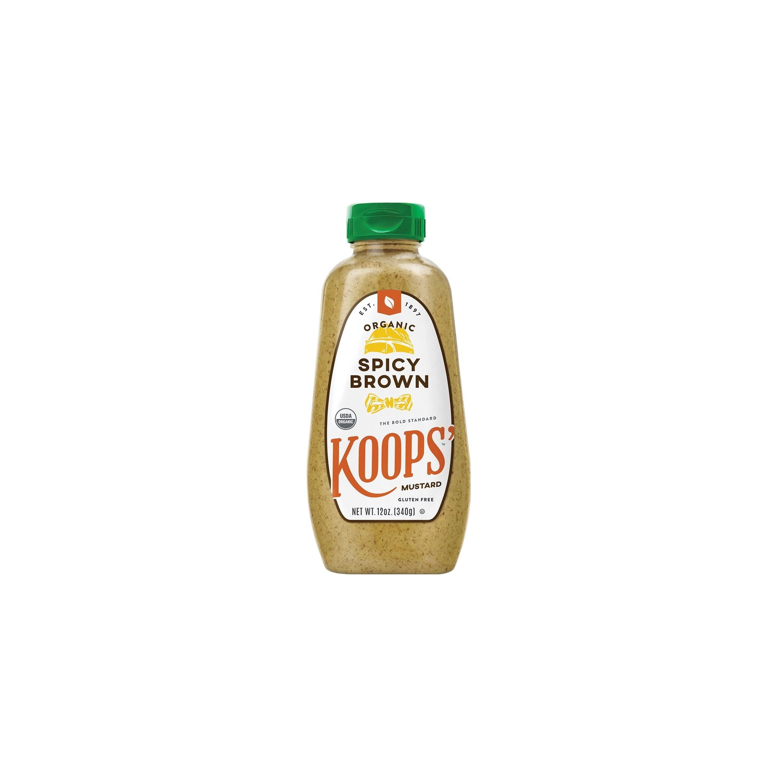 Koops' Organic Spicy Brown Mustard, 12 oz. Bottle, 12Pack Walmart