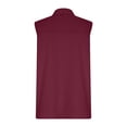 thumbnail image 4 of aohooy Linen Top for Women 2026 Sleeveless Collared Button Up Blouses Work Shirts Tank Top Casual Summer Tshirt with Two Pockets Wine,XXL, 4 of 9