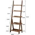 thumbnail image 3 of Maydear Bamboo Ladder Shelf, 5-Tier Trapezoid Bookshelf, Storage Rack Shelves, Wall Shelf Flower Stand, for Living Room, Kitchen, Office, Balcony, 3 of 6