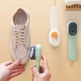 thumbnail image 5 of Household Soft Bristled Liquid Shoe Brush Special for Shoe Washing Long Handle Shoe Brush Clothing Brush Deep Cleaning Tools 2PCS White, 5 of 6