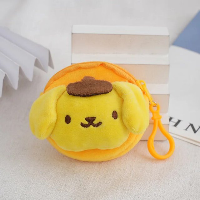 Cartera de dibujos animados Sanrio Hello Kitty para niños, monedero de felpa, Kuromi, estilo de Anime, Correa linda, regalo para niñas