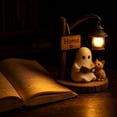 thumbnail image 5 of Cute Ghost Reading Lamp, Under Tree Spooky Cute Night Light, Book Lover Desktop Halloween Ornament, Lamp for Bedroom Desk Halloween Home Decor, 5 of 7