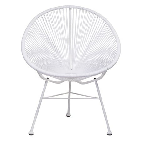 Acapulco Indoor Outdoor Patio Chair In White Vinyl Acapulco Indoor Outdoor Patio Chair In White Vinyl