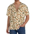 thumbnail image 1 of Fotbe Set With Peanut Camisa Estampada de Manga Corta para Hombre, Casual de Verano, Estilo Playero, Sin Arrugas-X-Large, 1 of 5