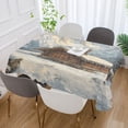 thumbnail image 5 of BZSMCE Square Tablecloth Wooden Cabin Pattern Tableclothes, 5 of 9