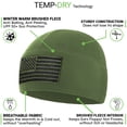 thumbnail image 2 of Temple Tape Winter Beanie Hat - American Flag Fleece Watch Cap - Multi Season Hats for Men - Mens Army Beanies - OD Green - One Size, 2 of 4