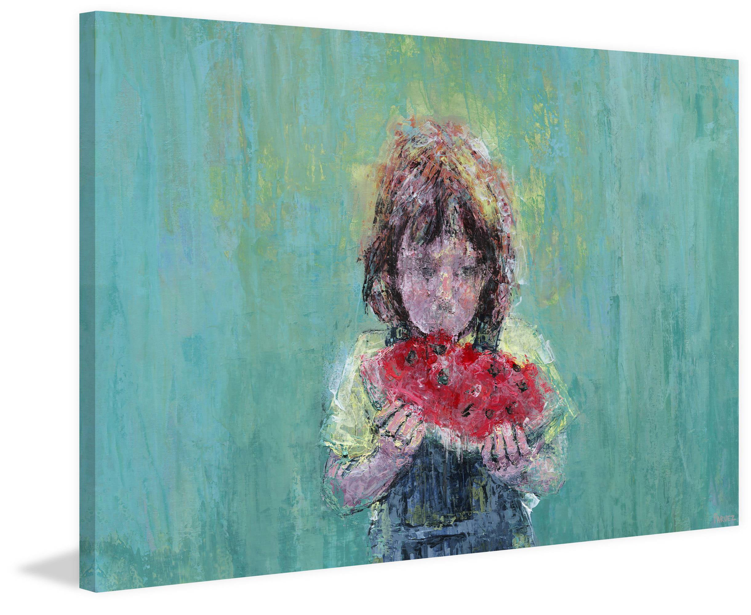 Parvez Taj Watermelon Love Canvas Wall Art