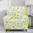 thumbnail image 2 of FOR U DESIGNS Lemon Flower Print Recliner Chair Covers Anti-Dust Reclining Slipcovers 4-Pieces Stretch Lazy Boy Recliner Soft Covers, Prevent Wear and Pet Hair, 2 of 8