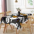 thumbnail image 3 of Duangreer Happy Halloween Rectangle Tablecloth, Cat Ghost Pumpkin Print, Table Cover with Waterproof Wrinkle Resistant for Party Decors, 60 x 84 Inch, 3 of 6