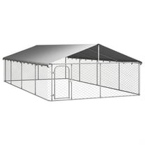 Casafoyer Outdoor Dog Kennel with Roof 236.2"x118.1"x59.1"