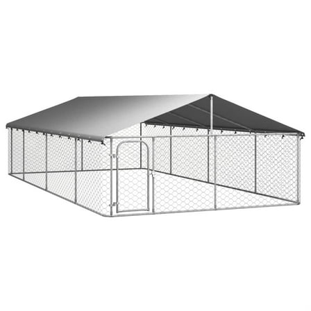 Casafoyer Outdoor Dog Kennel with Roof 236.2"x118.1"x59.1"